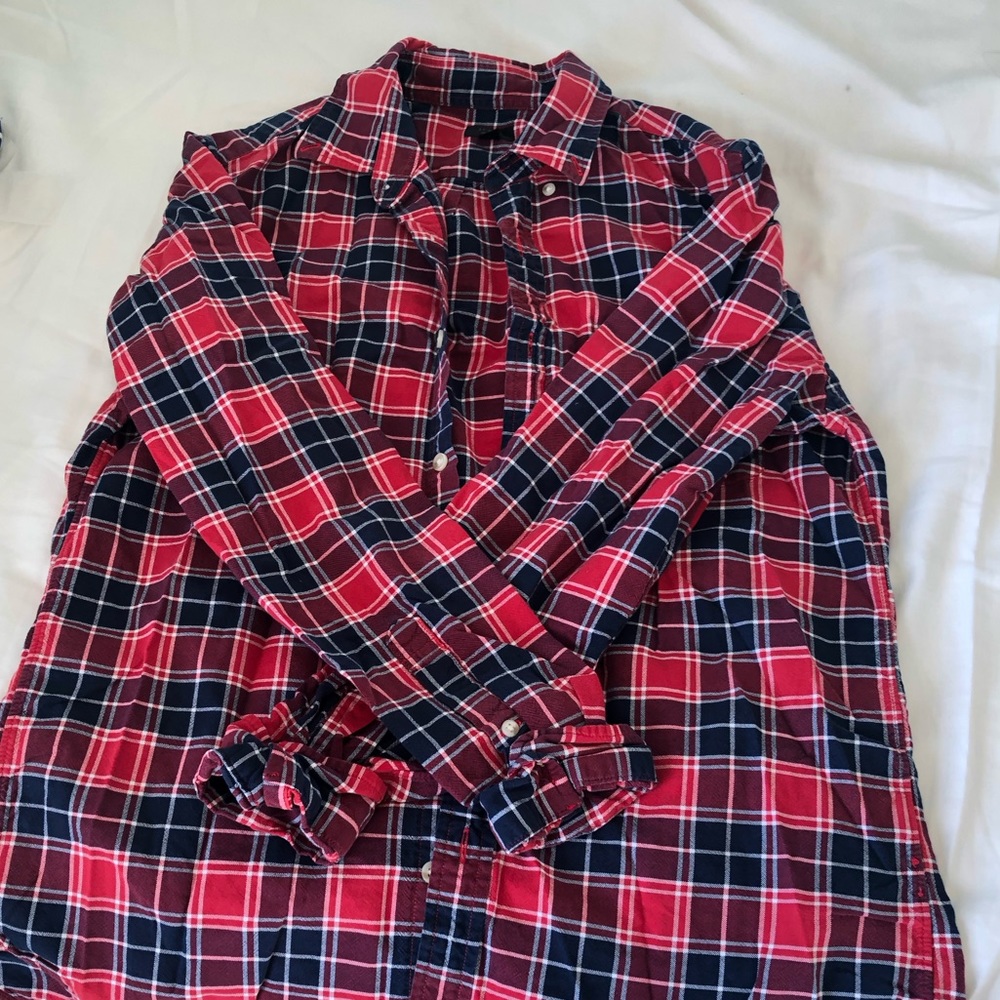 Red White and Blue J-Crew Flannel (unisex)